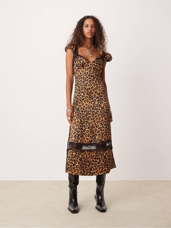 Free People Dresses & Skirts - 21. Free People • NWT $198 US Leopard-Print Midi Dress  PTP 18-21”